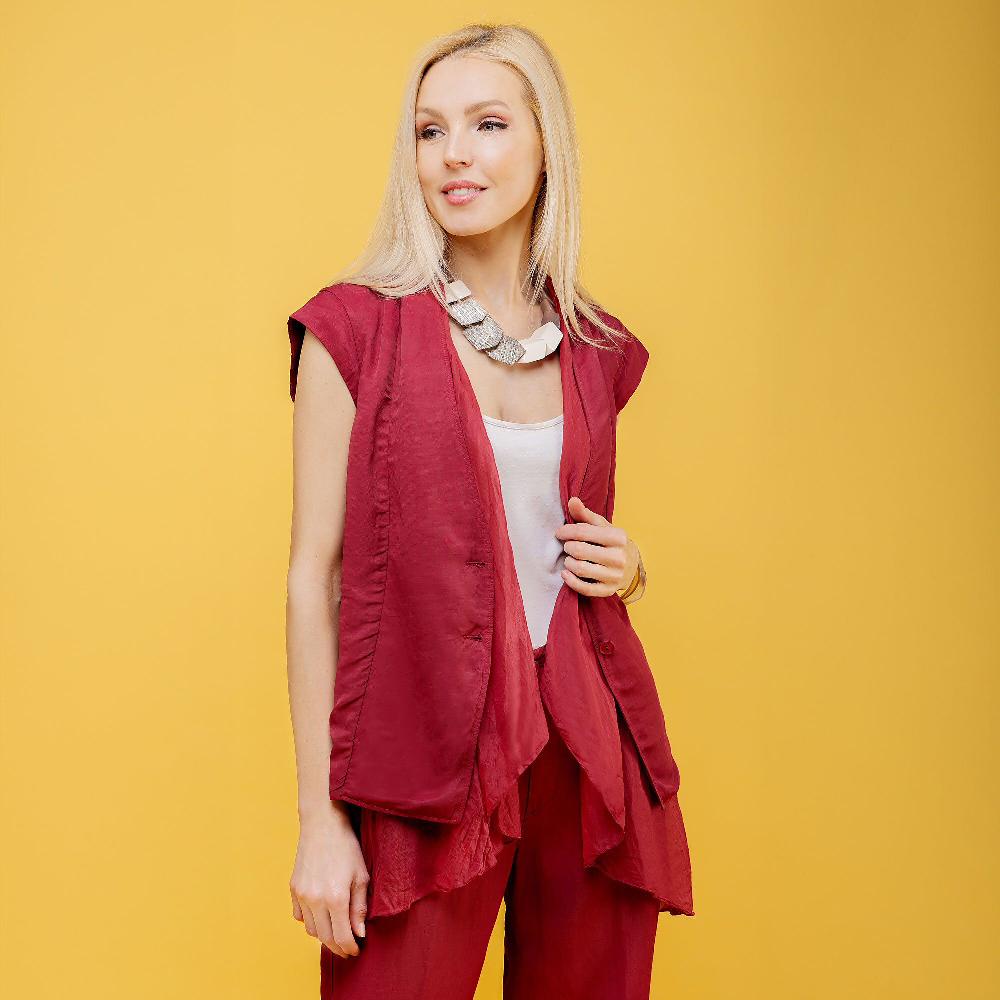 QVC Colour Lab Giacca-gilet In Viscosa E Lino Con Gilet In Mussola Made In Italy