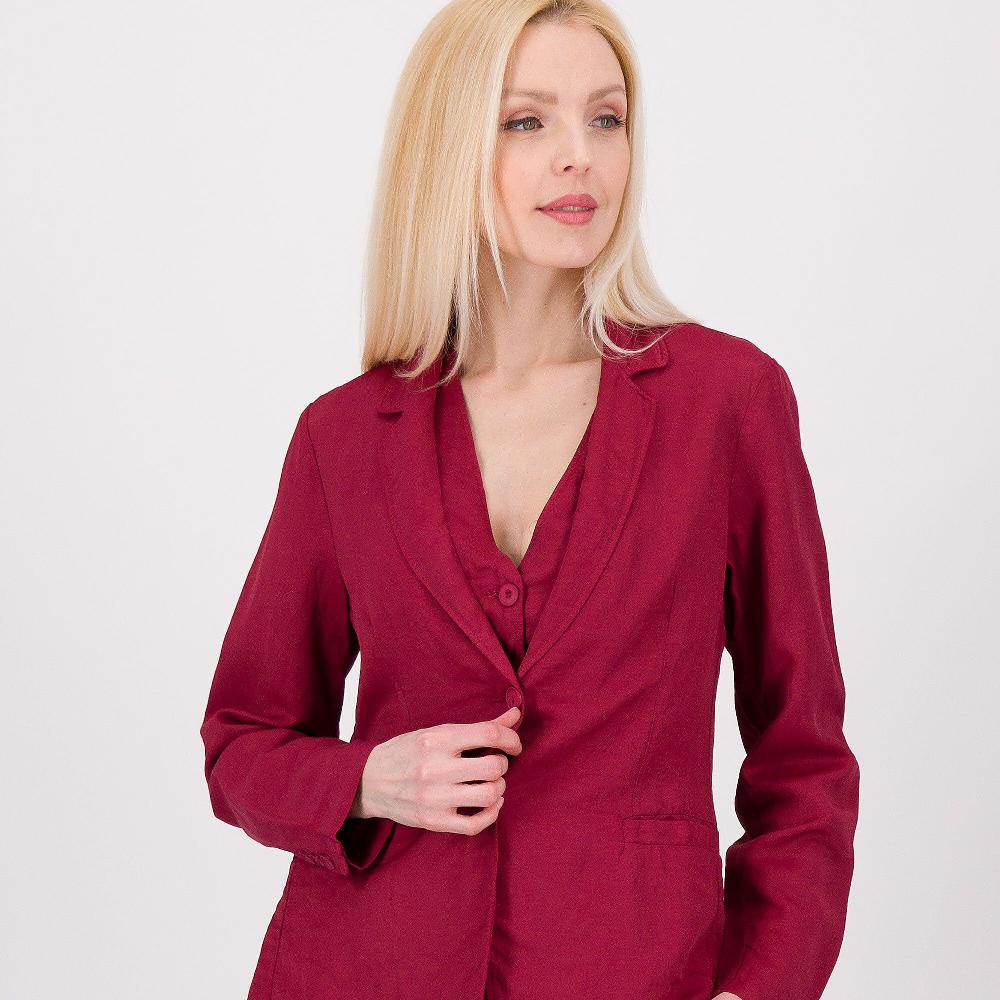 QVC Colour Lab Giacca In Viscosa Con Lino Collo Rever