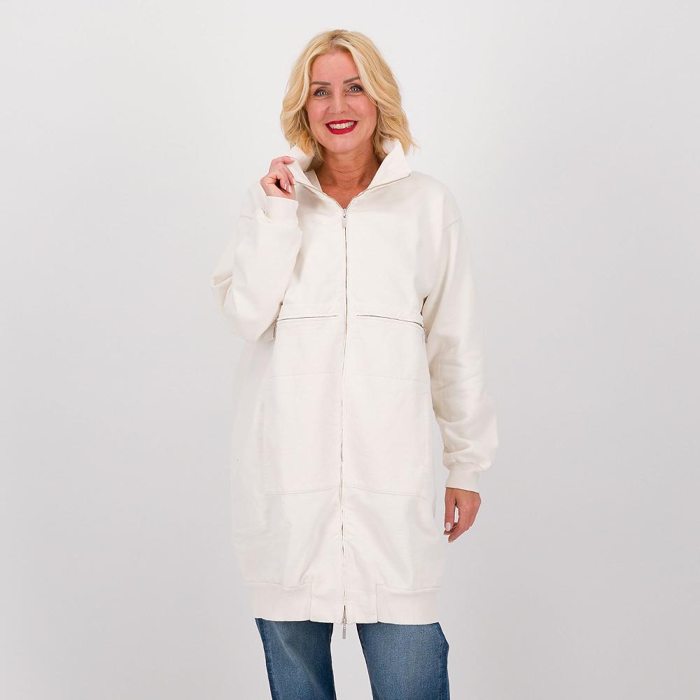 QVC Colour Lab Giaccone in felpa di cotone lunghezza sopra il ginocchio