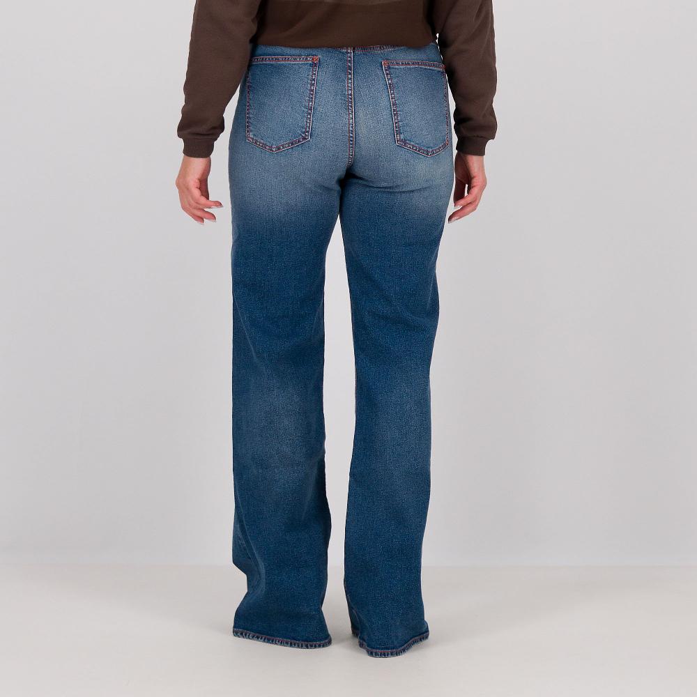 QVC Colour Lab Jeans In Denim Di Cotone Gamba Leggermente Svasata