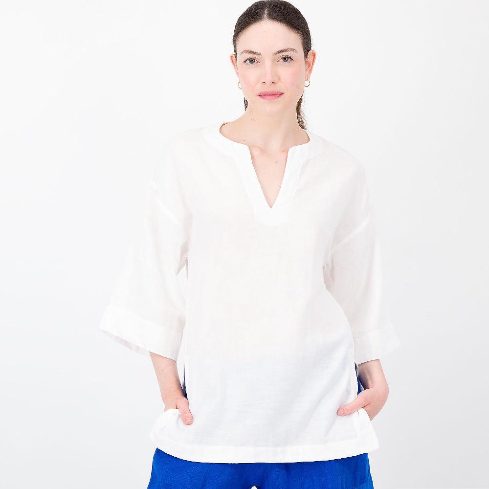QVC Colour Lab Maglia In Cotone Con Scollo A Goccia E Manica 3/4