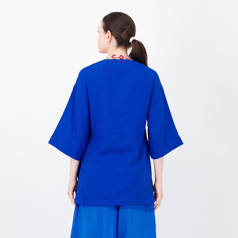 QVC Colour Lab Maglia In Cotone Con Scollo A Goccia E Manica 3/4