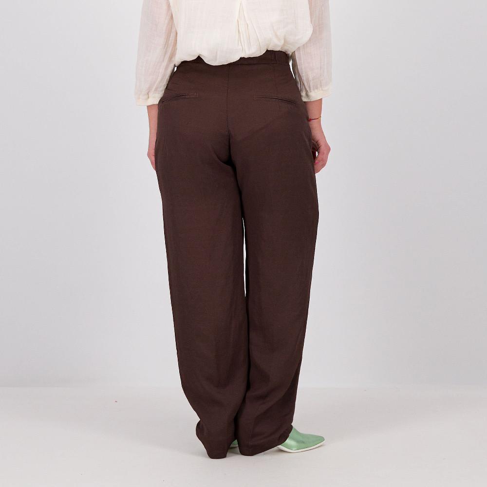 QVC Colour Lab Pantaloni A Carota In Twill Di Viscosa Con Lino