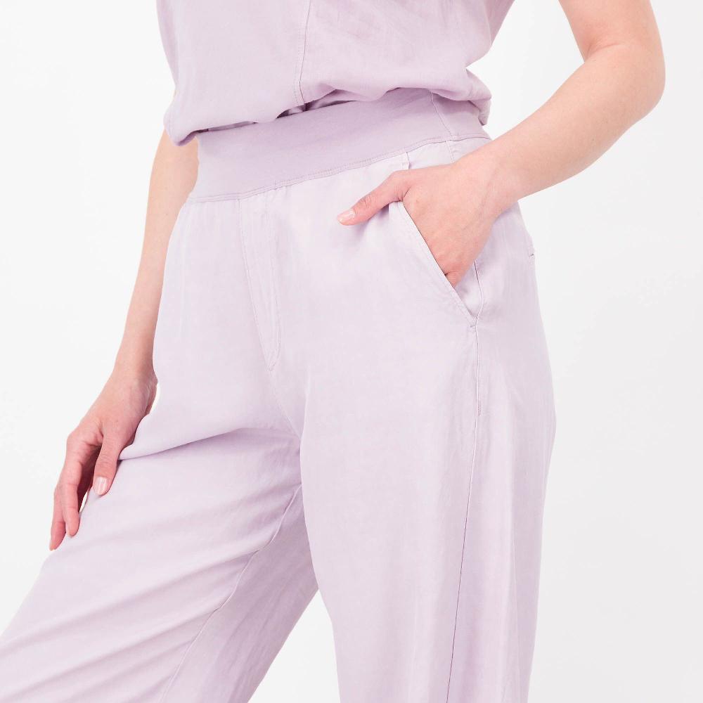 QVC Colour Lab Pantaloni A Carota Twill Lino E Viscosa Tagli Ergonomici Made In Italy