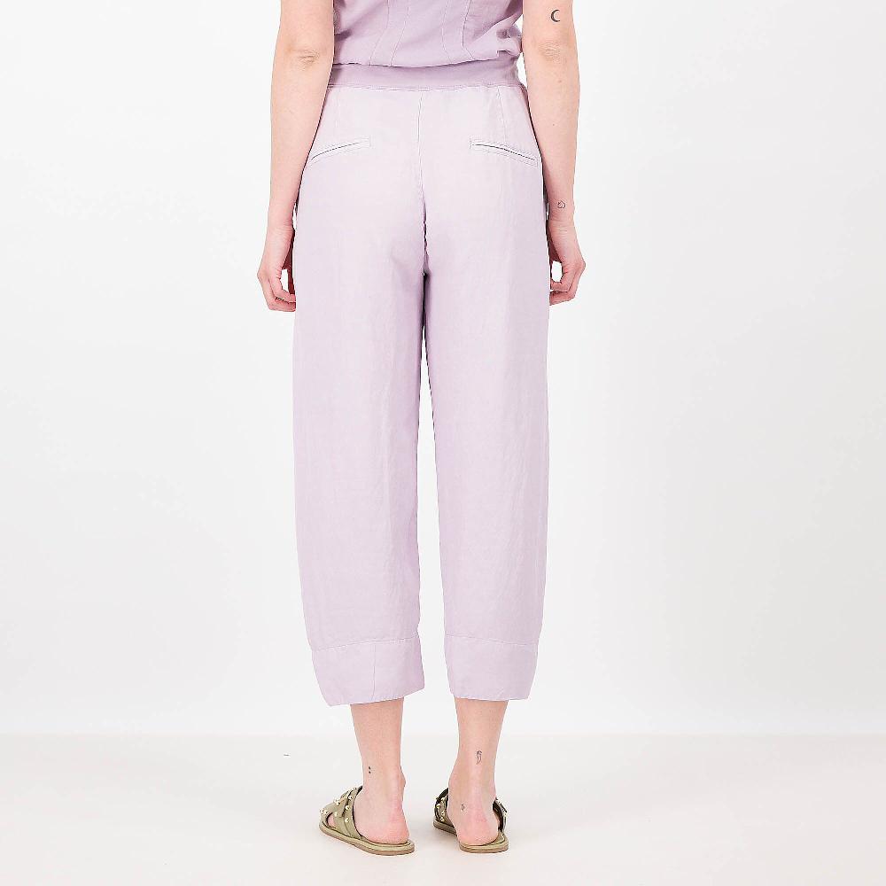QVC Colour Lab Pantaloni A Carota Twill Lino E Viscosa Tagli Ergonomici Made In Italy