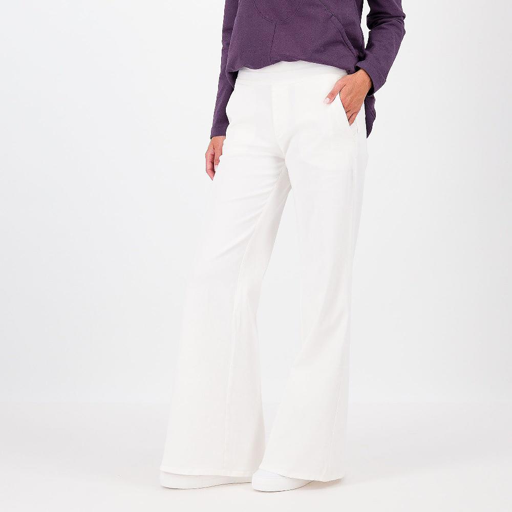 QVC Colour Lab Pantaloni a zampa in gabardina con tasche
