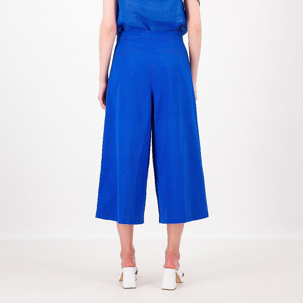 QVC Colour Lab Pantaloni Ampi In Gabardina E Mussola Lunghezza Caviglia Made In Italy