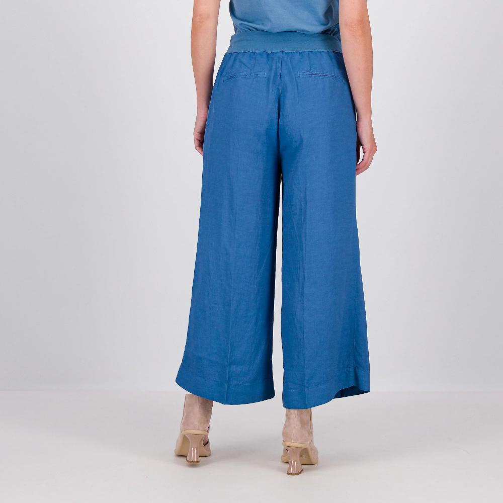 QVC Colour Lab Pantaloni Ampi In Viscosa E Lino Con Coulisse
