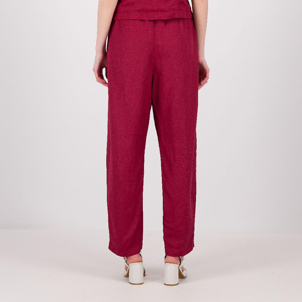 QVC Colour Lab Pantaloni Ampi In Viscosa E Lino Con Elastico