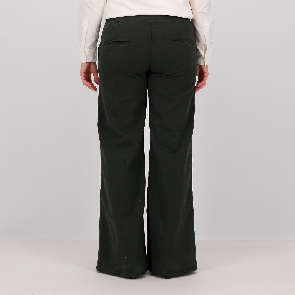 QVC Colour Lab Pantaloni In Cotone Stretch E Jersey Con Gamba Svasata