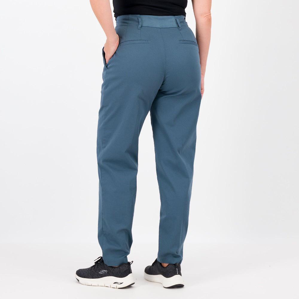 QVC Colour Lab Pantaloni Lunghi In Gabardina Di Cotone Con Tasche