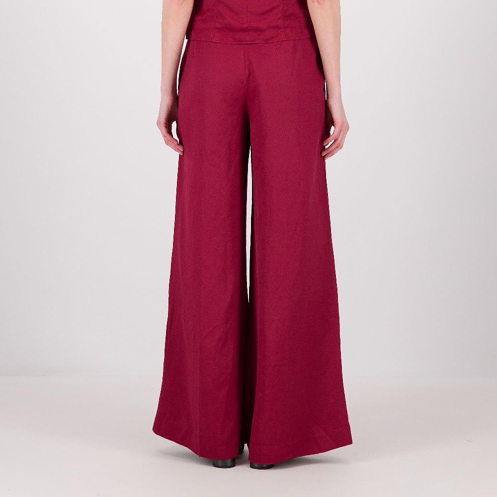 QVC Colour Lab Pantaloni Palazzo In Viscosa Con Lino