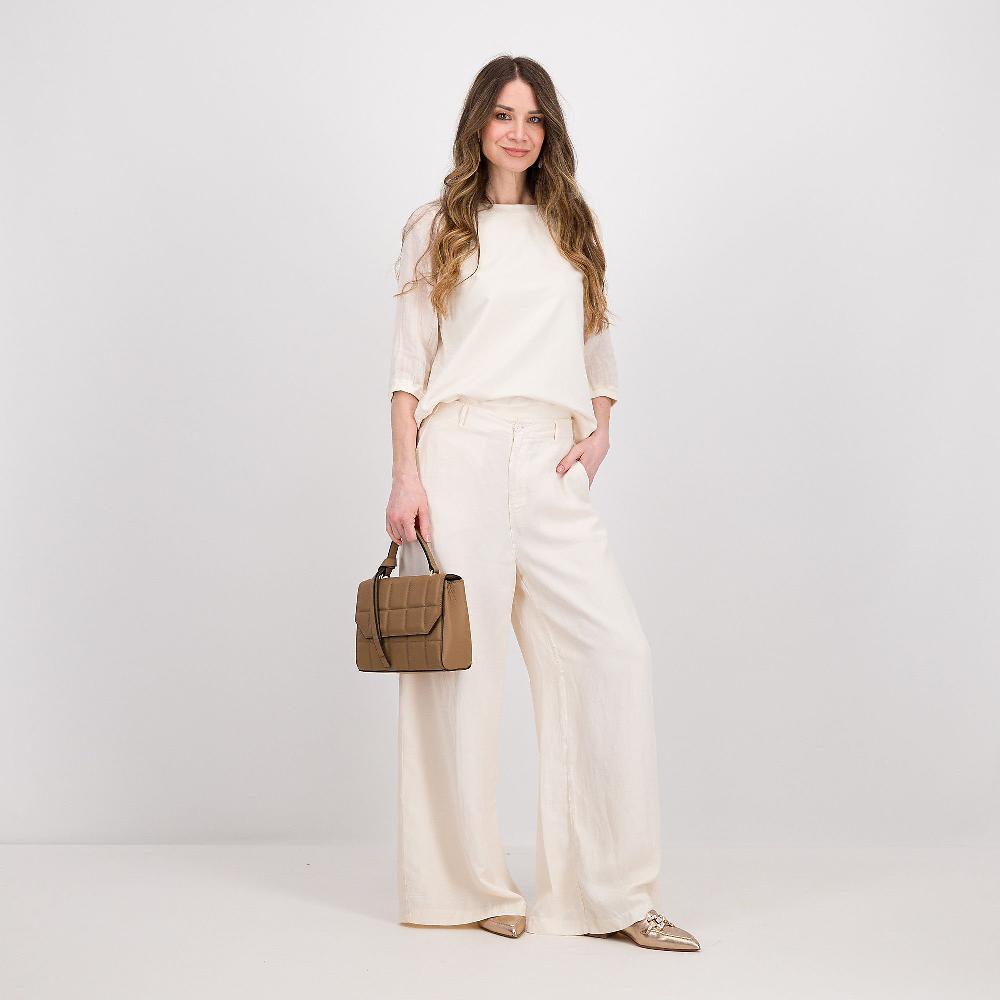 QVC Colour Lab Pantapalazzo In Twill Di Viscosa E Lino