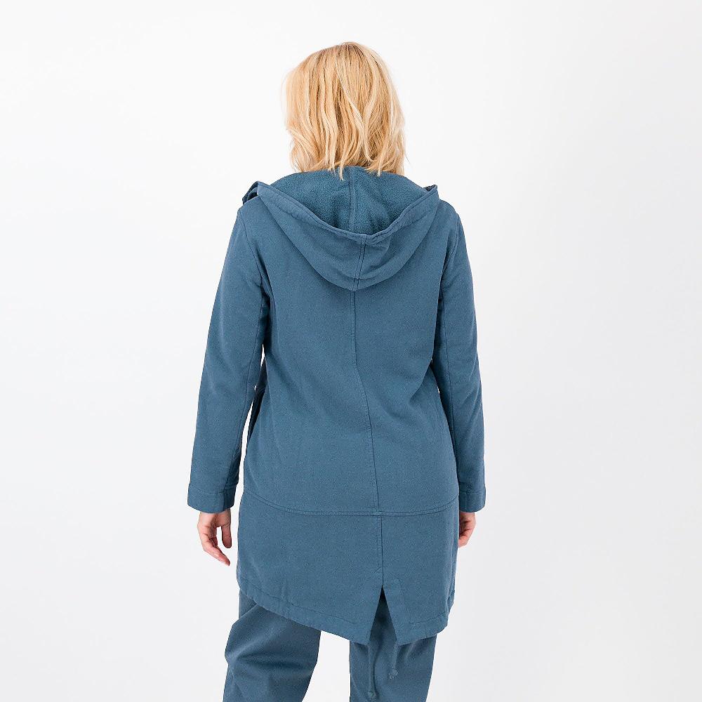 QVC Colour Lab Parka Con Cappuccio In Felpa Di Cotone Garzata