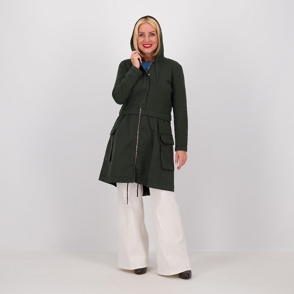 QVC Colour Lab Parka In Raso Di Cotone E Felpa Con Cappuccio