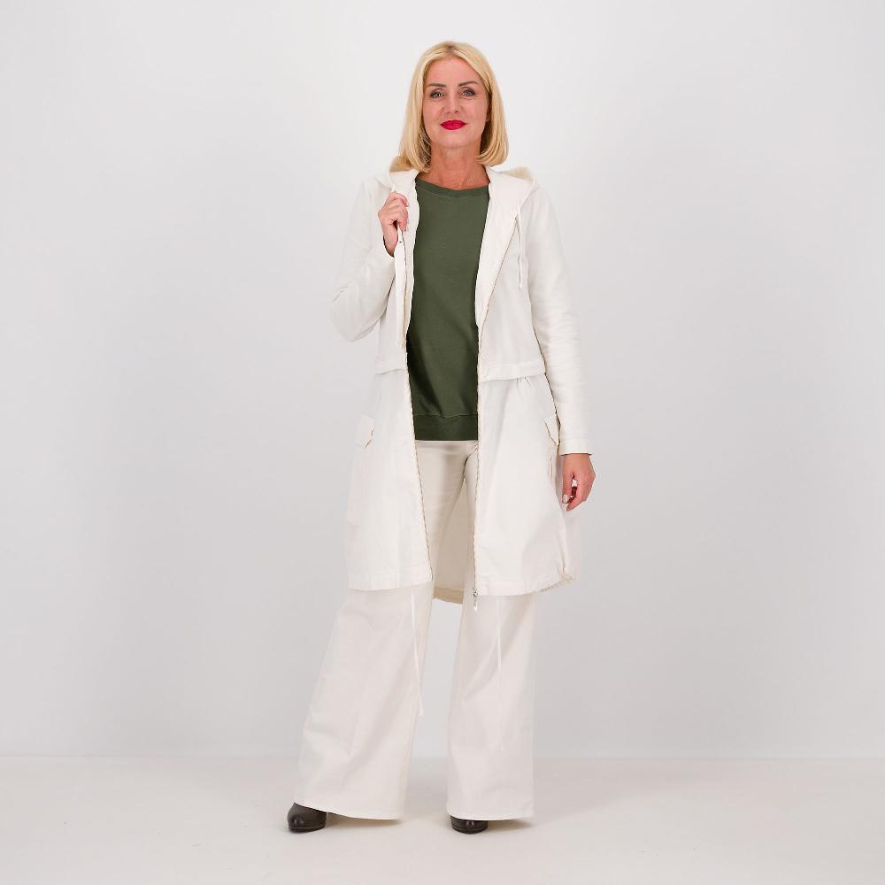 QVC Colour Lab Parka in raso di cotone e felpa con cappuccio