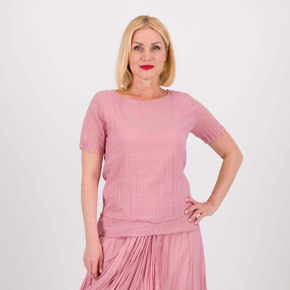 QVC Colour Lab T-Shirt a maniche corte con due strati