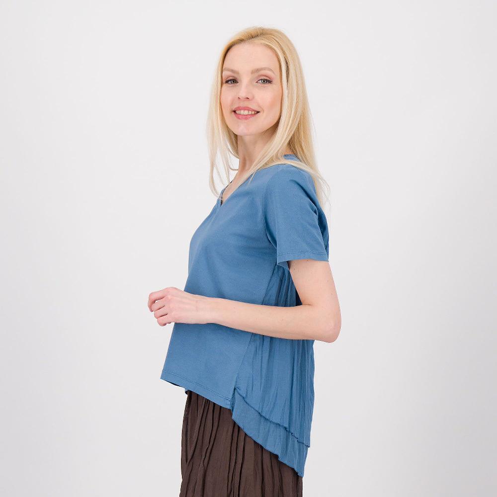 QVC Colour Lab T-shirt A Maniche Corte In Mussola Di Cotone