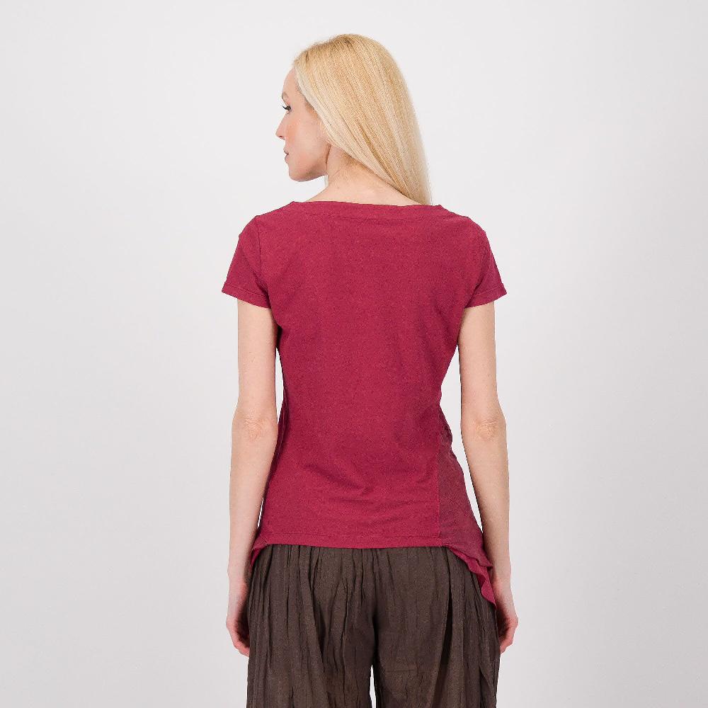 QVC Colour Lab T-shirt In Jersey E Mussola Di Cotone Con Taglio Diagonale