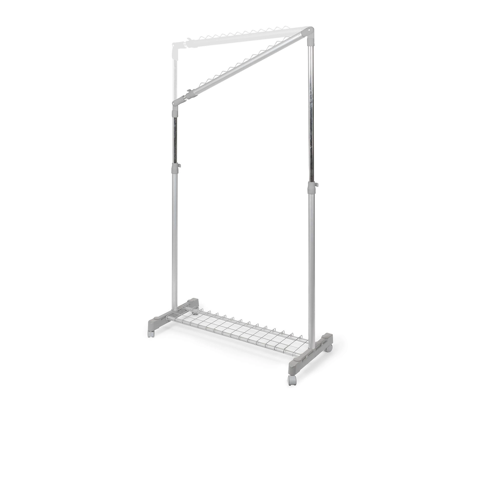 QVC Compactor Appendiabiti Inclinato Con Altezza Regolabile Grigio E Argento Con Rotelle