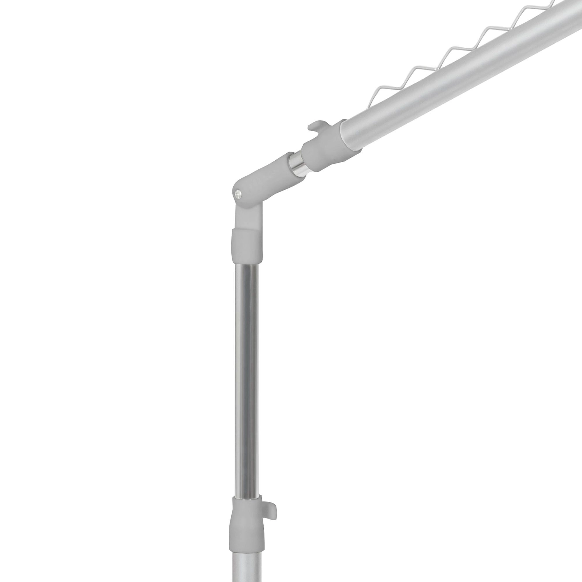 QVC Compactor Appendiabiti Inclinato Con Altezza Regolabile Grigio E Argento Con Rotelle