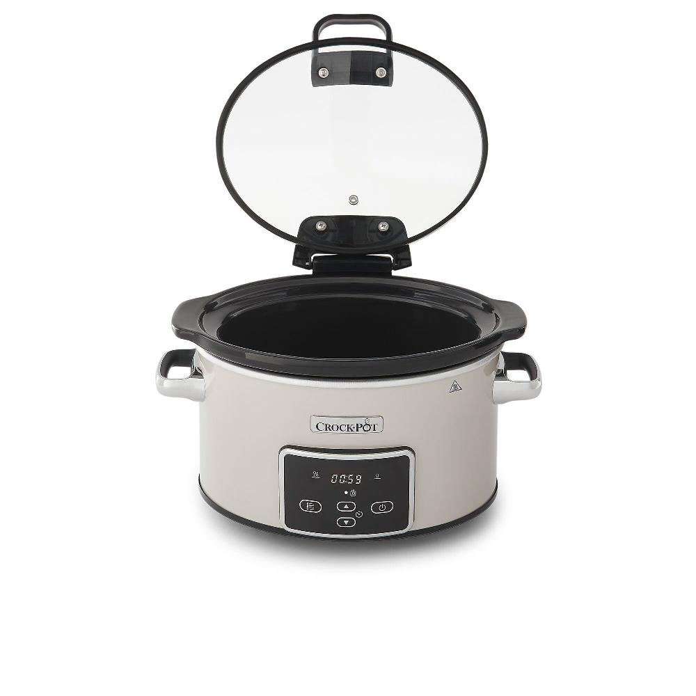 QVC Crockpot Pentola Slow Cooker Digitale 3.5lt Con Coperchio In Vetro