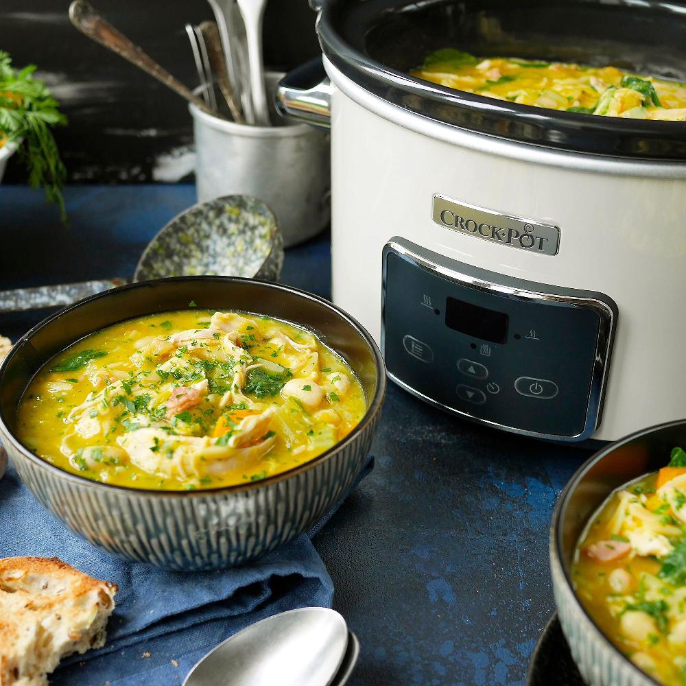 QVC Crockpot Pentola Slow Cooker Digitale 3.5lt Con Coperchio In Vetro