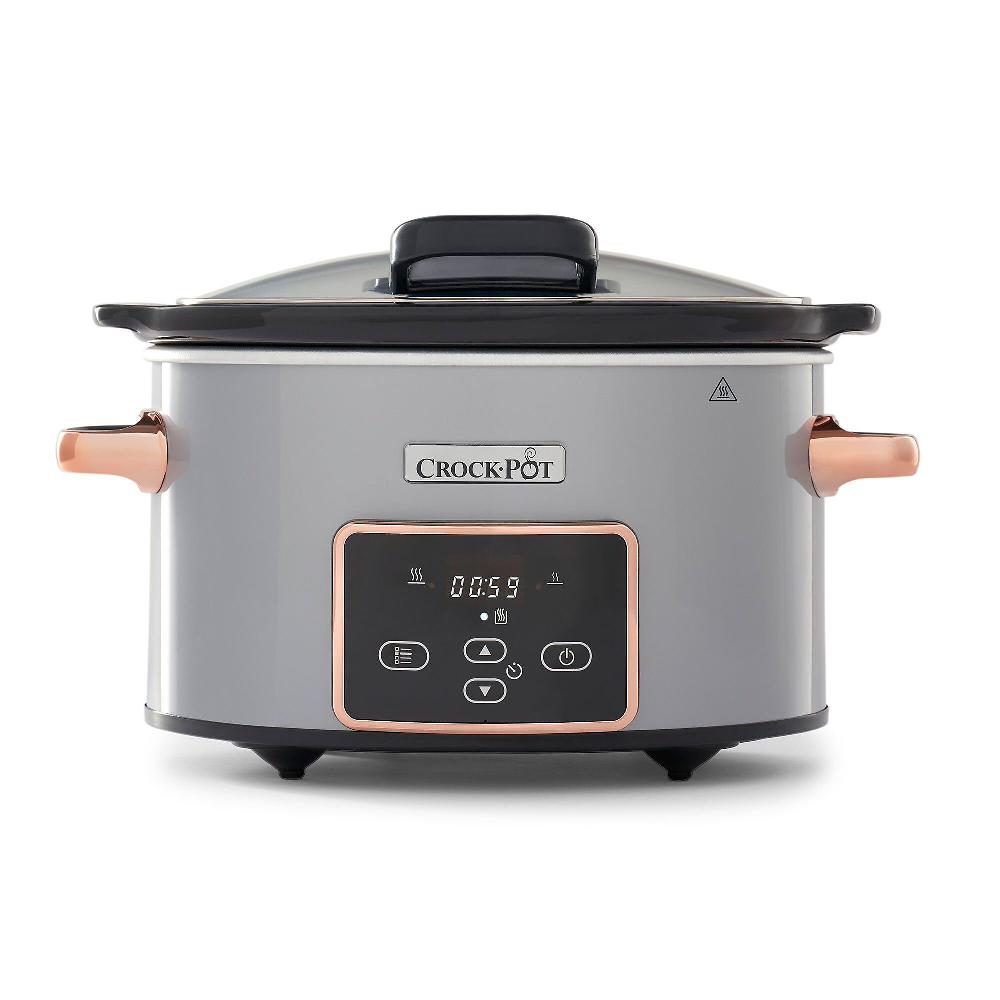 QVC Crockpot Pentola Slow Cooker Digitale 3.5lt con coperchio in vetro