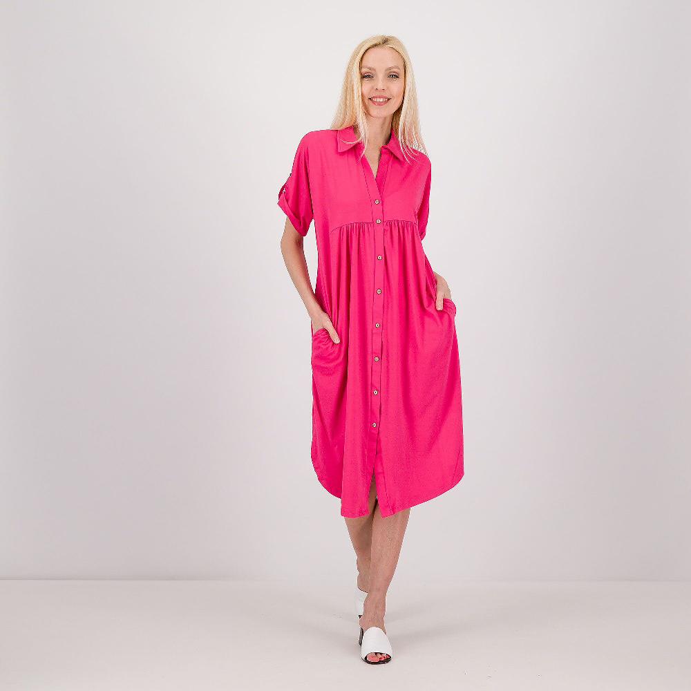 QVC Cuddl Duds Abito a caftano a maniche corte con bottoni