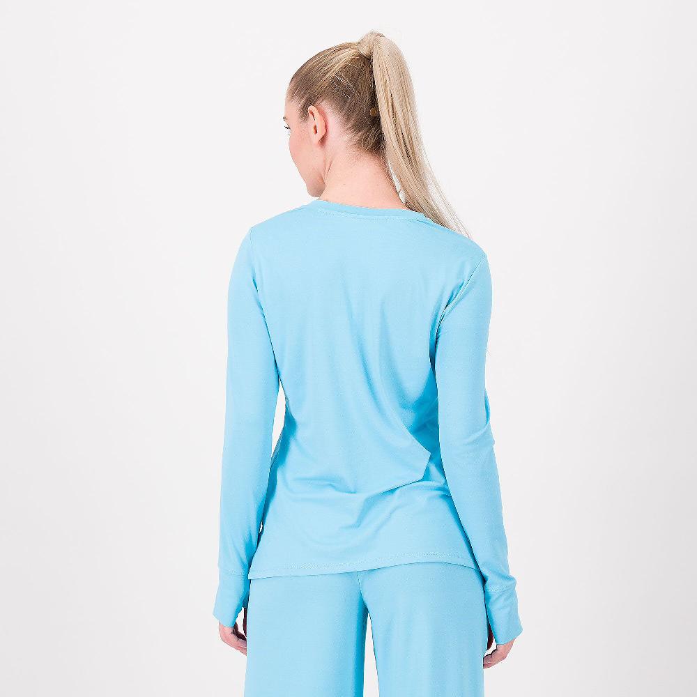 QVC Cuddl Duds Maglia Girocollo A Maniche Lunghe Con Zip Allo Scollo