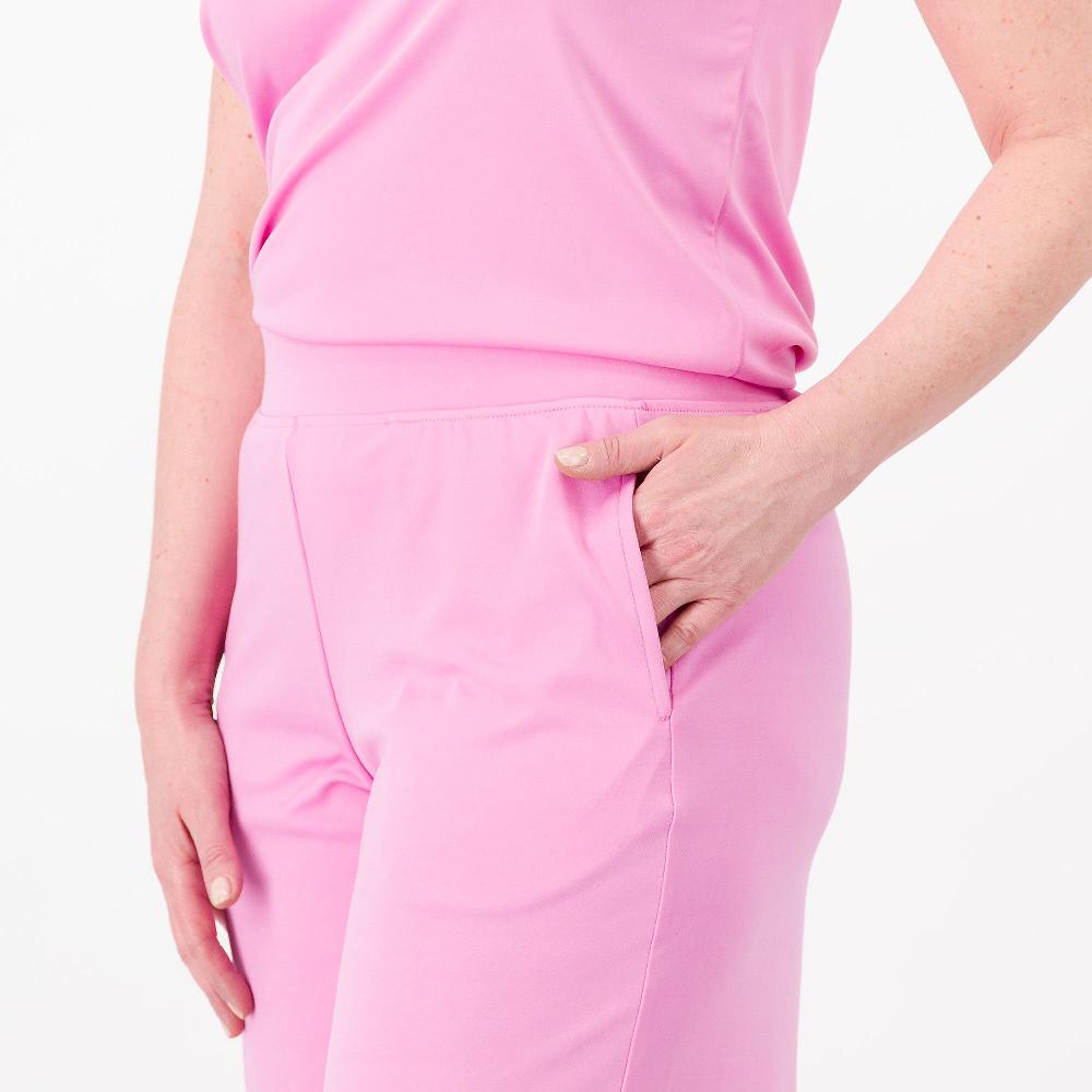 QVC Cuddl Duds Pantaloni Cropped Con Fondo Diagonale