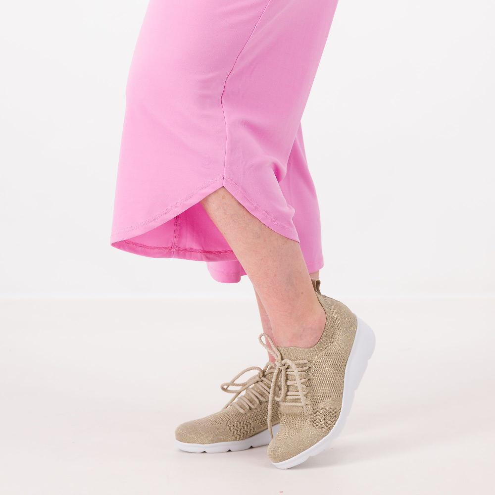 QVC Cuddl Duds Pantaloni Cropped Con Fondo Diagonale