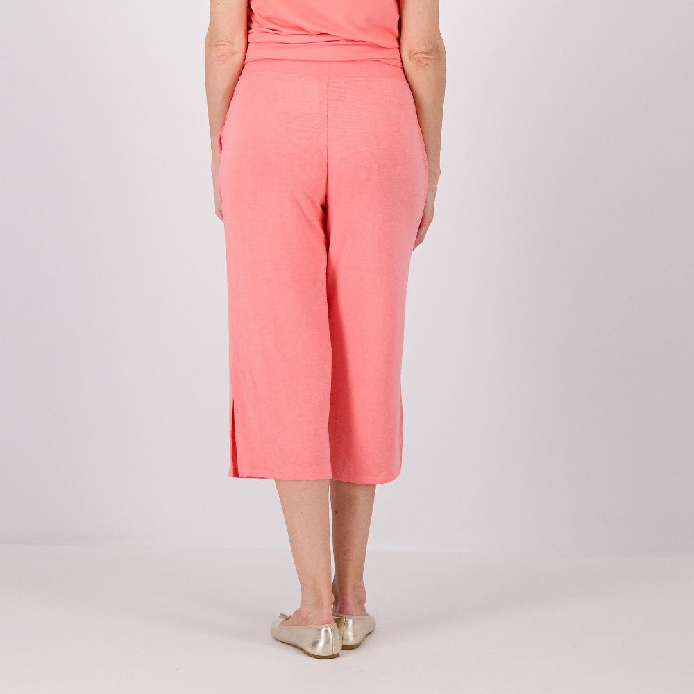 QVC Cuddl Duds Pantaloni Cropped In Jersey Con Spacchi Laterali