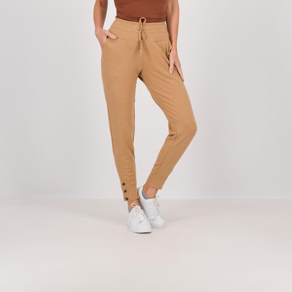 QVC Cuddl Duds Pantaloni jogger con bottoni laterali a fondo gamba