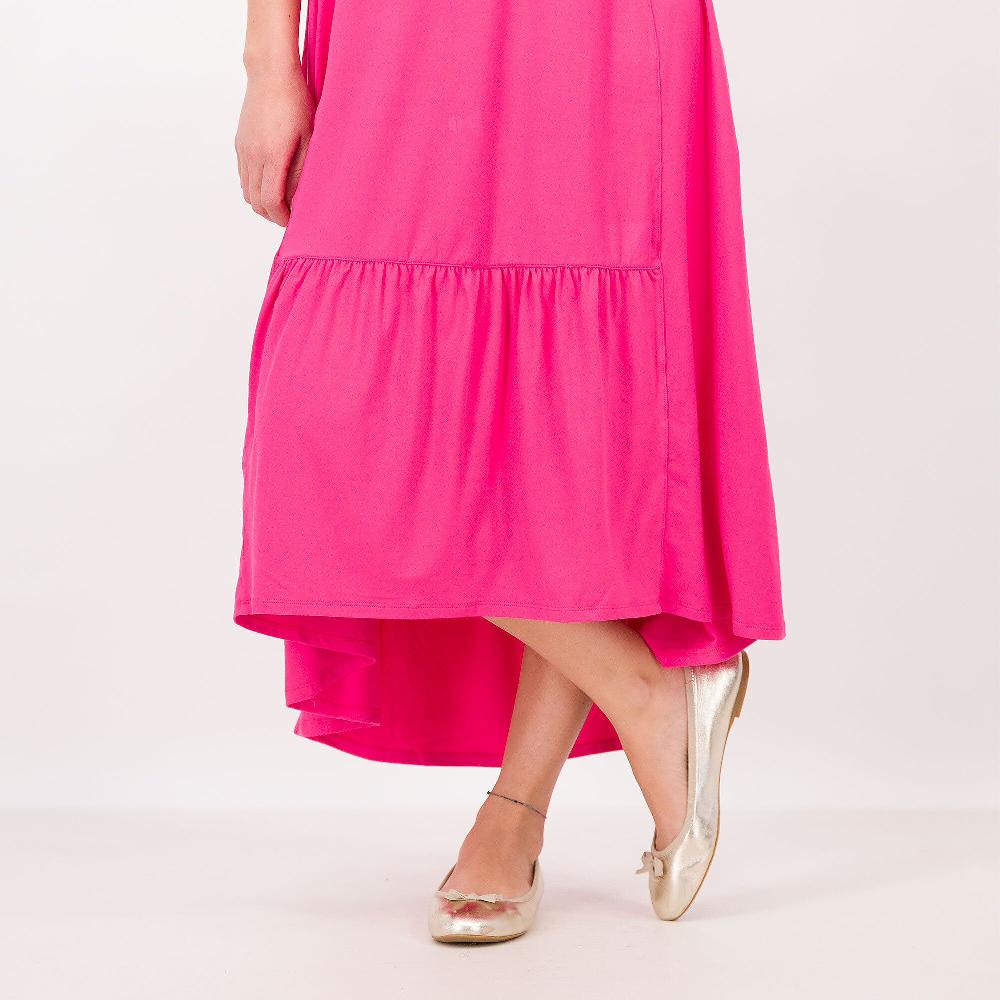 QVC Cuddle Duds Abito Midi Smanicato Con Fondo Asimmetrico