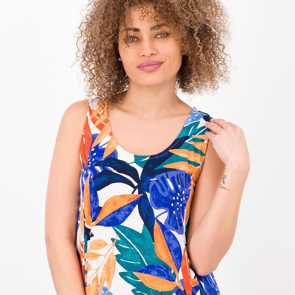 QVC Cuddle Duds Abito Midi Smanicato Con Fondo Asimmetrico