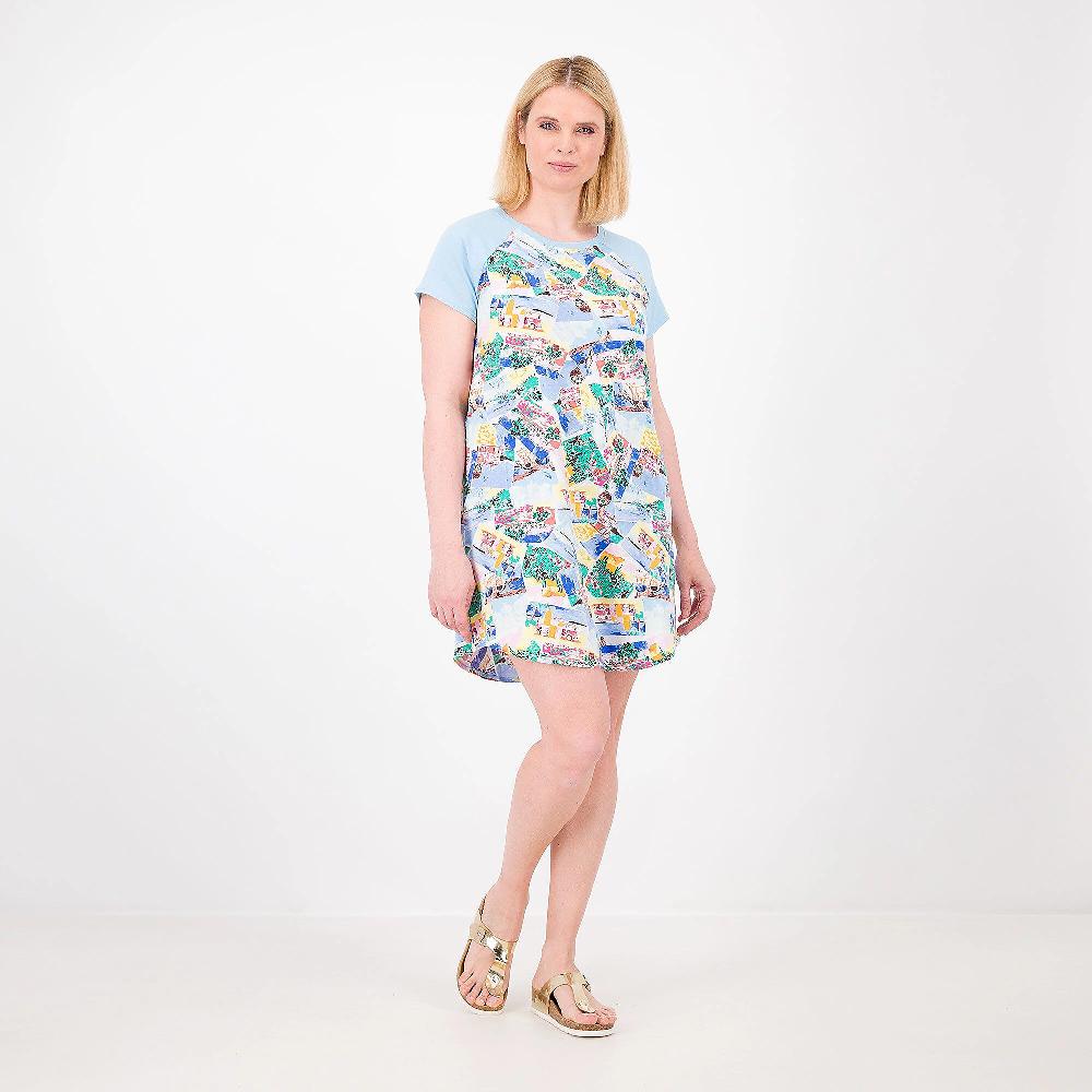 QVC Cuddle Duds Abito relax fantasia cotone e viscosa