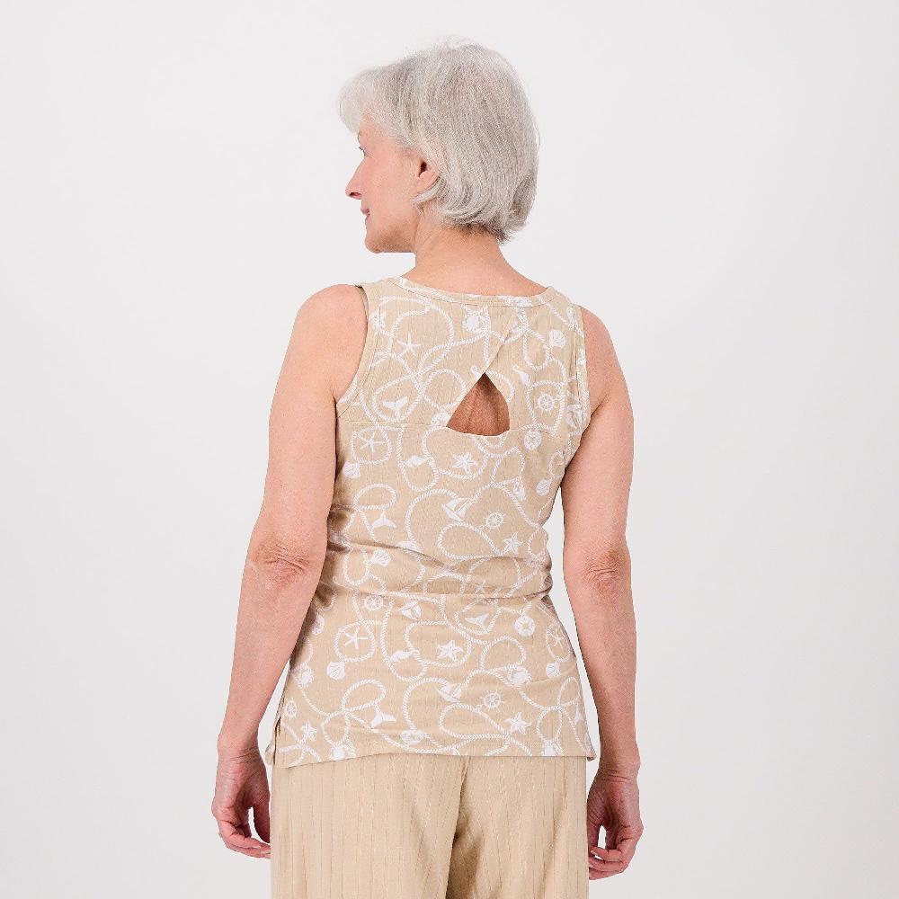 QVC Cuddle Duds Canotta In Jersey A Coste Con Scollo Tondo