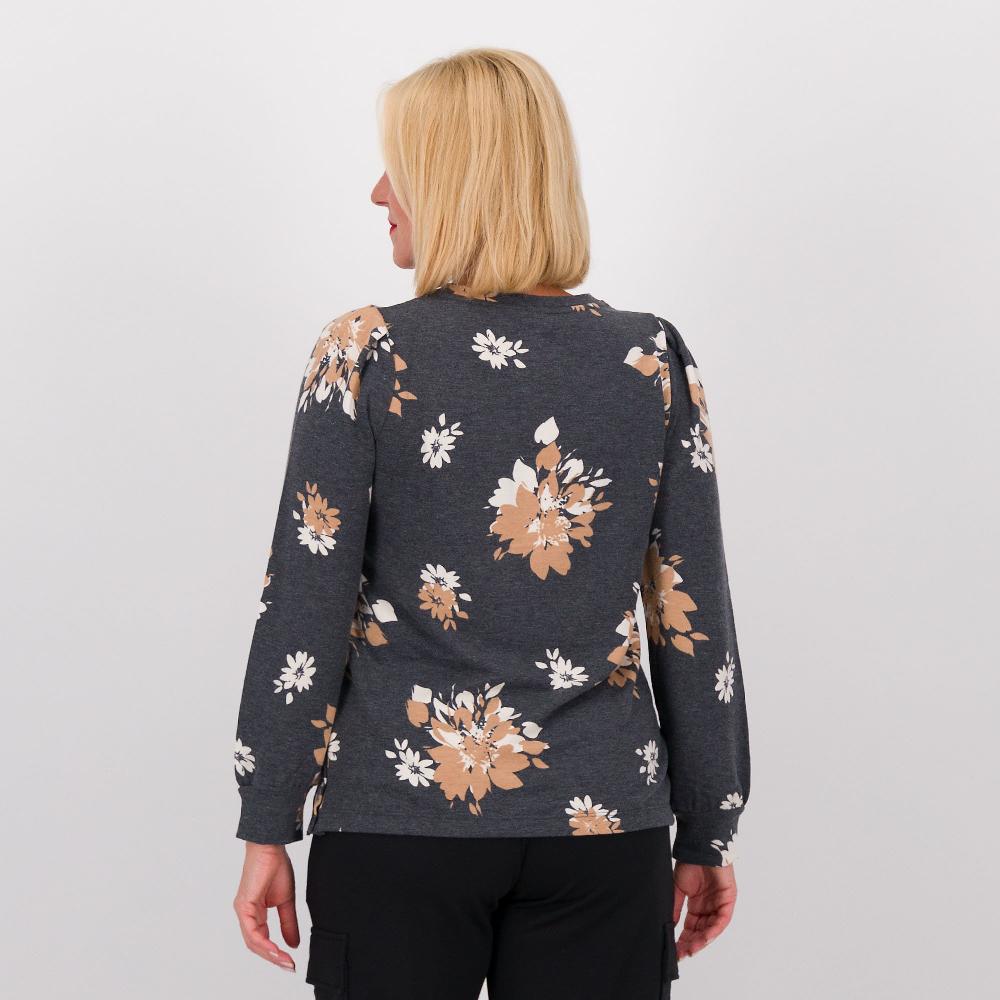 QVC Cuddle Duds Felpa Con Maniche Lunghe E Motivo Con Bottoni