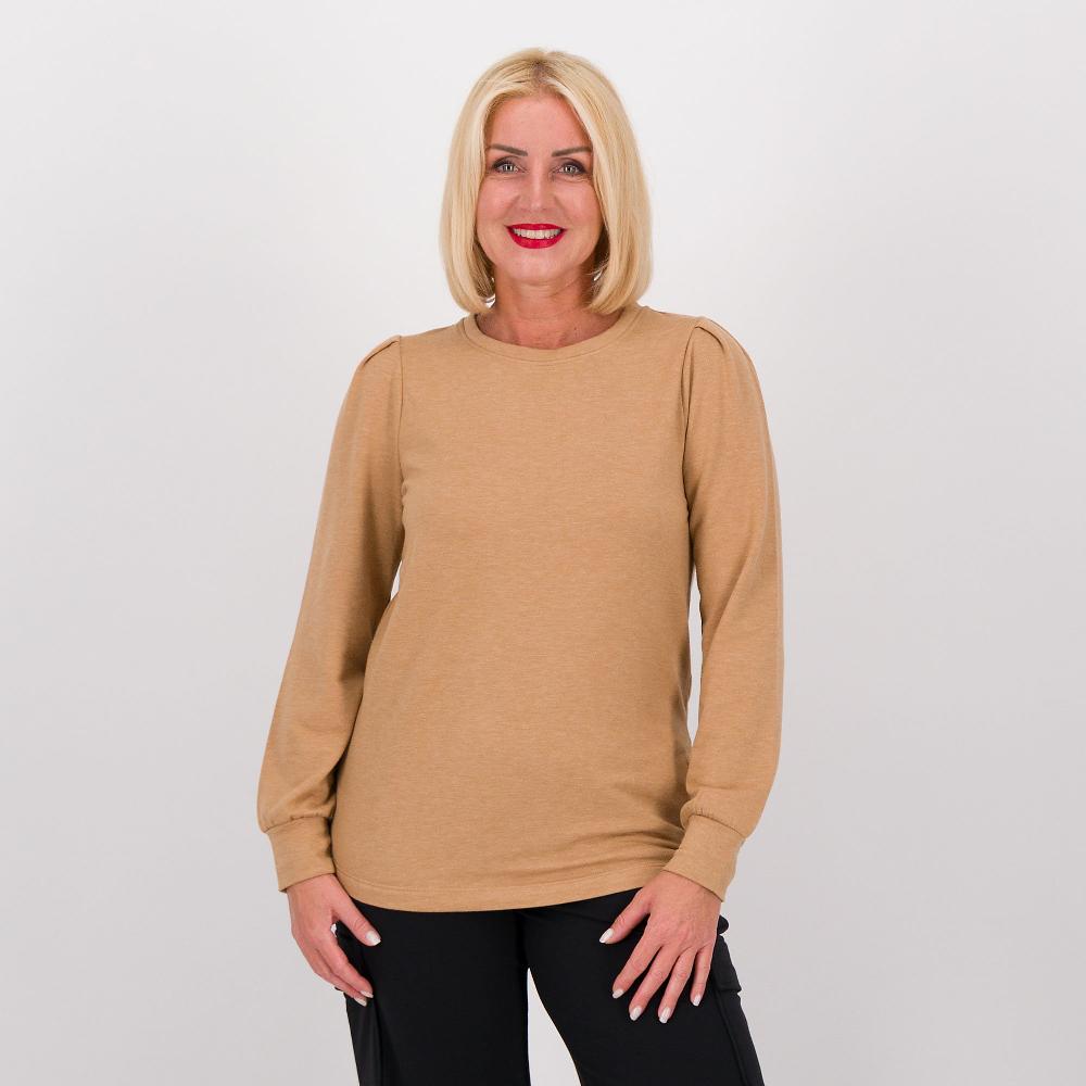 QVC Cuddle Duds Felpa con maniche lunghe e motivo con bottoni