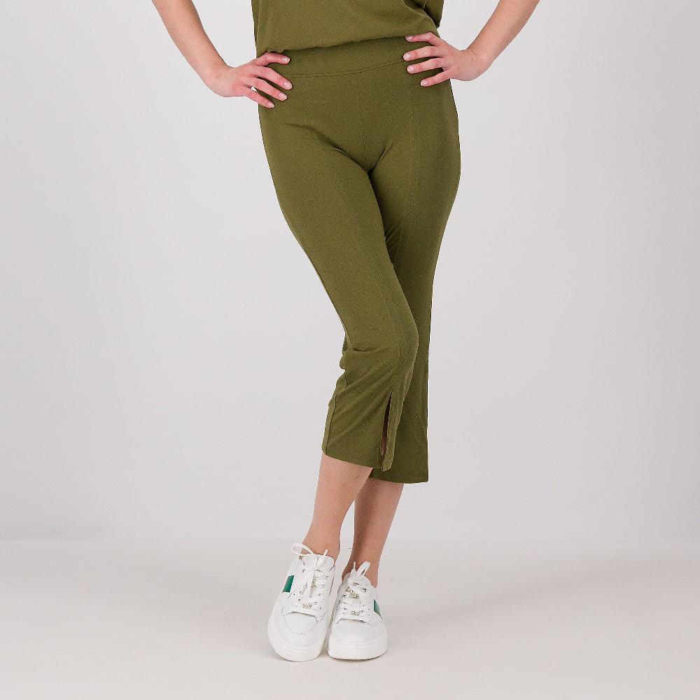 QVC Cuddle Duds Pantaloni cropped con elastico e cucitura davanti