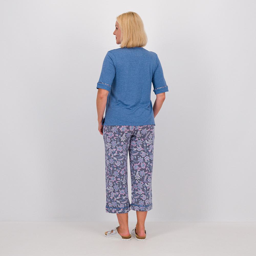 QVC Cuddle Duds Pigiama In Jersey Con Maniche Corte E Pantaloni Lunghi