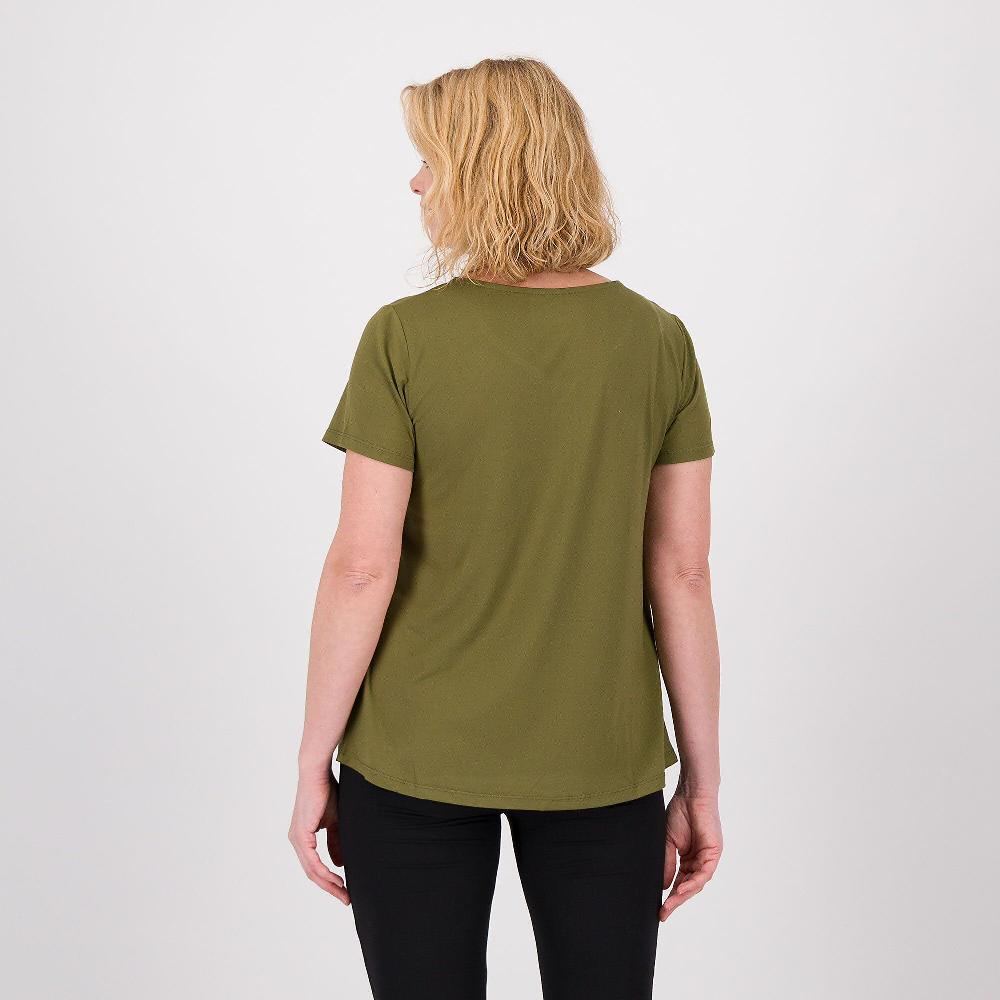 QVC Cuddle Duds T-shirt Con Scollo A V Manica Corta E Nodo Al Fondo