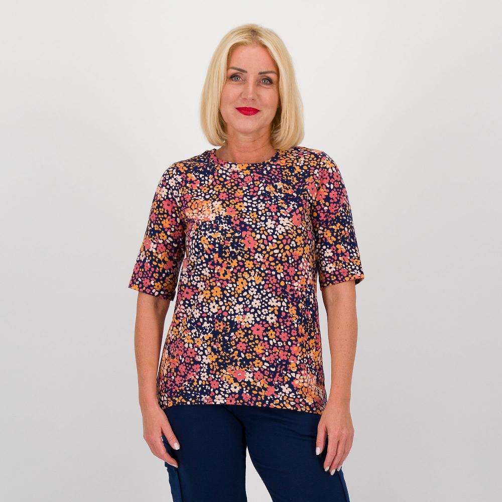 QVC Cuddle Duds T-shirt in jersey misto viscosa scollo tondo