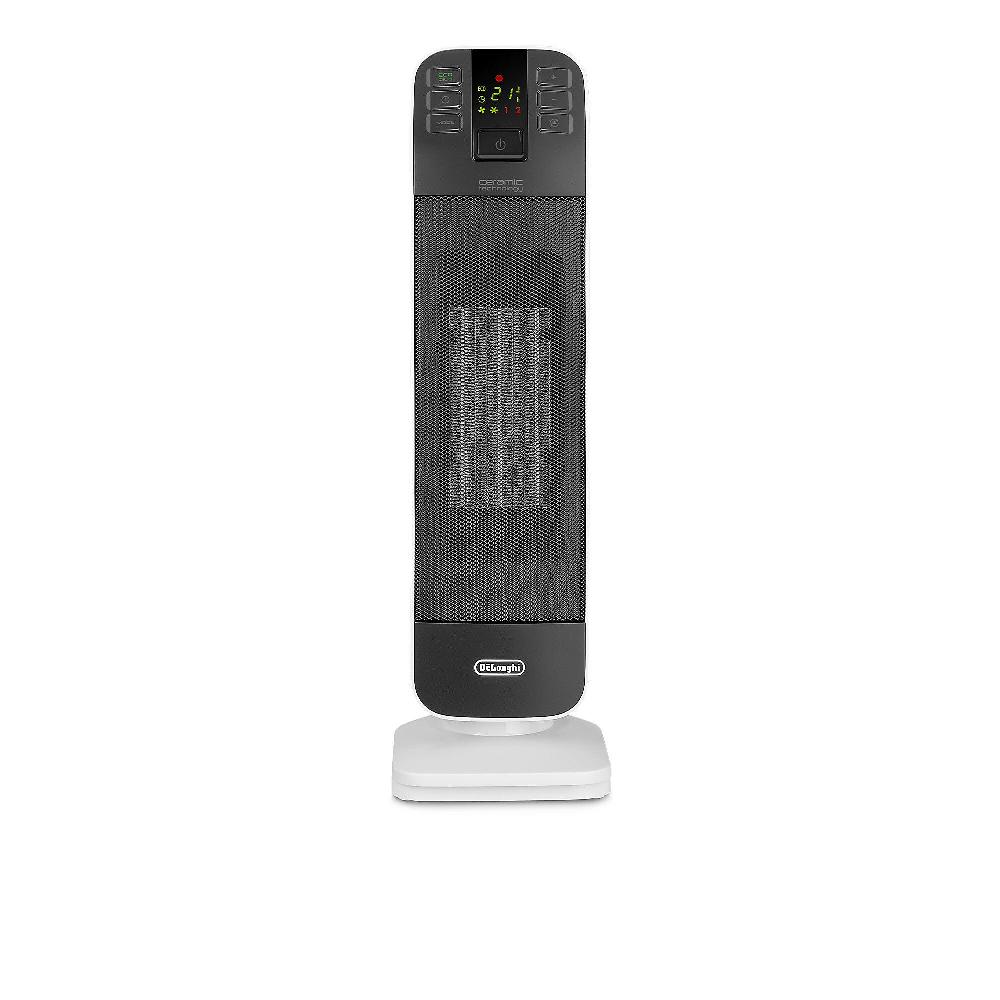 QVC De'Longhi Termoventilatore oscillante a torre Timer termostato e pannello digitale