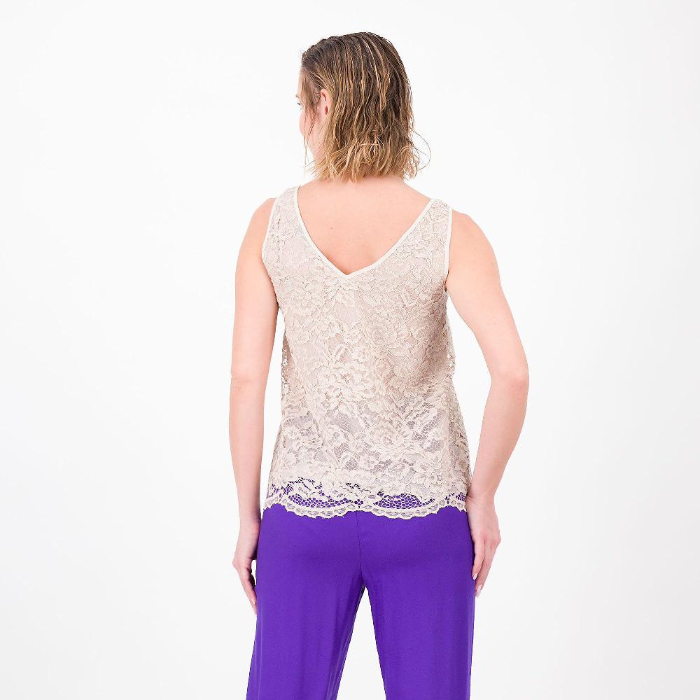 QVC DEMETRA CLOSETVenezia Canotta In Pizzo Con Scollo A V