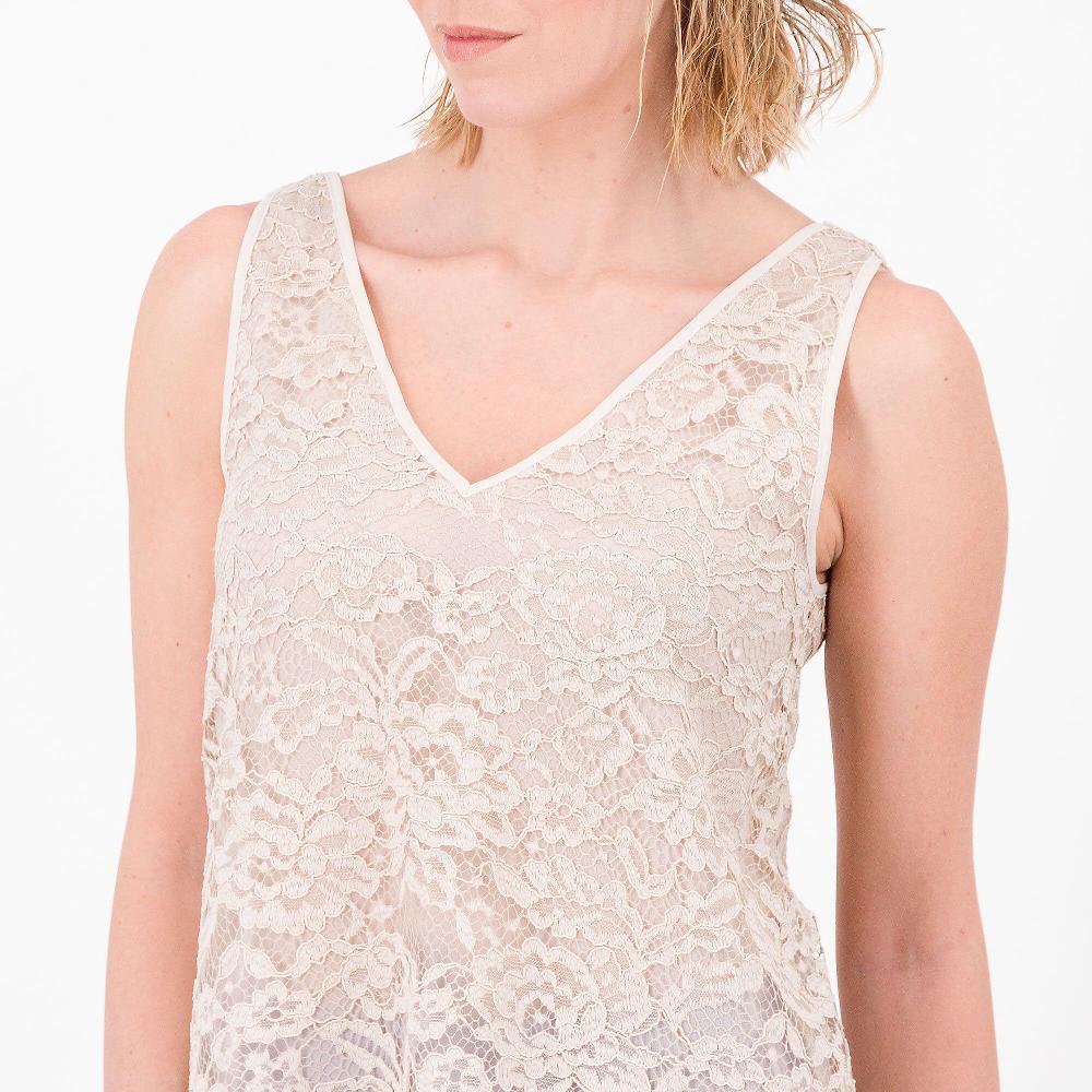 QVC DEMETRA CLOSETVenezia Canotta In Pizzo Con Scollo A V