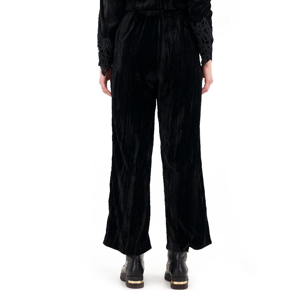 QVC DEMETRA CLOSETVenezia Pantapalazzo Velluto Martellato Vita Elasticata Made In Italy