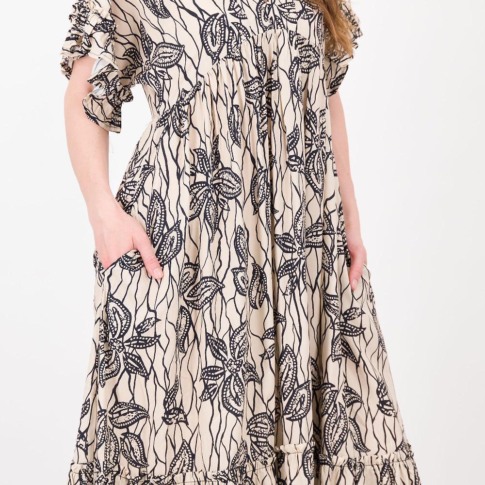QVC DEMETRA CLOSETVenezia Venezia Abito Lungo In Viscosa Stampata