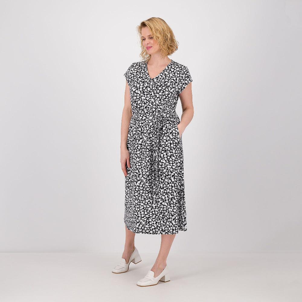 QVC Denim & Co Abito Midi Effetto Portafoglio In Jersey Fantasia